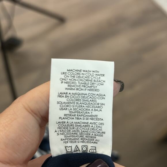 Cabi Blue and White Striped Spaghetti Strap Dress With Bow and Pockets Size S - Picture 10 of 11